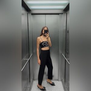 Pants with a high waist